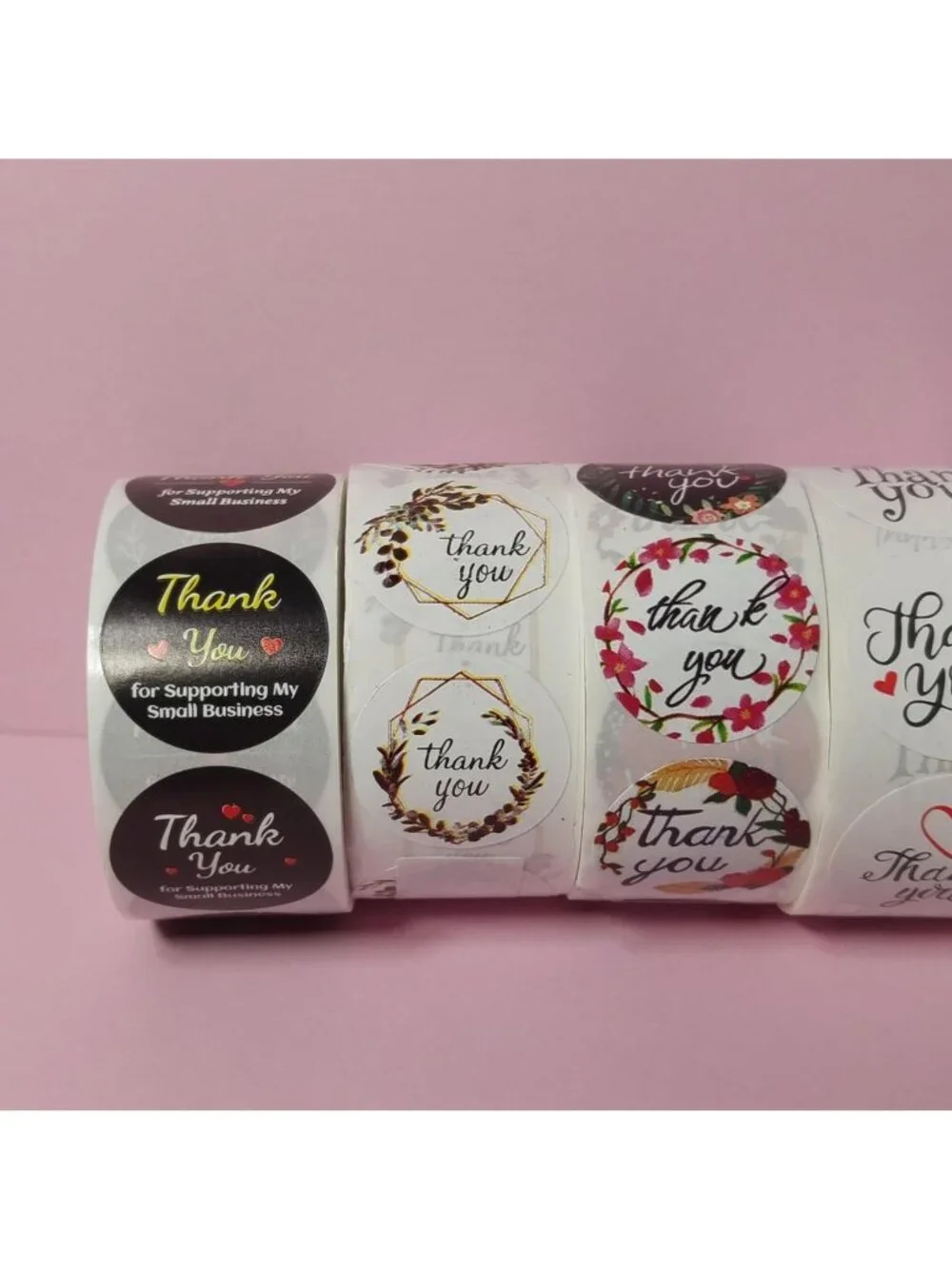 2500 Thank You Stickers Lot size 1 inch 5 rolls
